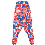 4th of July USA Flag Pattern Print Hammer Pants
