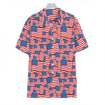 4th of July USA Flag Pattern Print Hawaiian Shirt