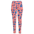 4th of July USA Flag Pattern Print High-Waisted Pocket Leggings