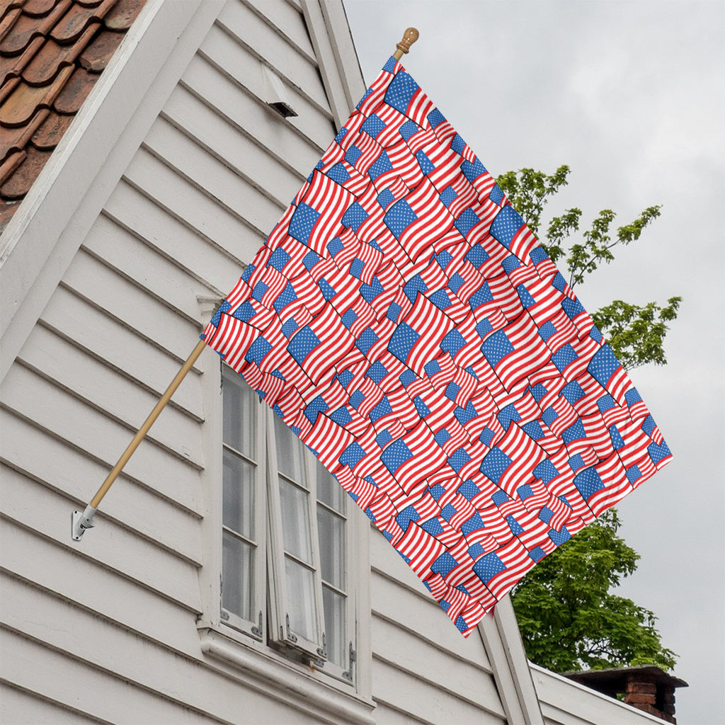 4th of July USA Flag Pattern Print House Flag