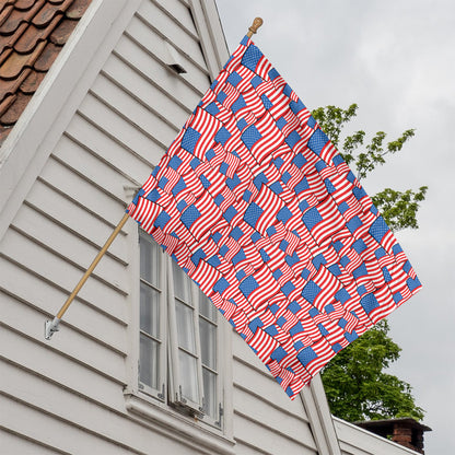 4th of July USA Flag Pattern Print House Flag