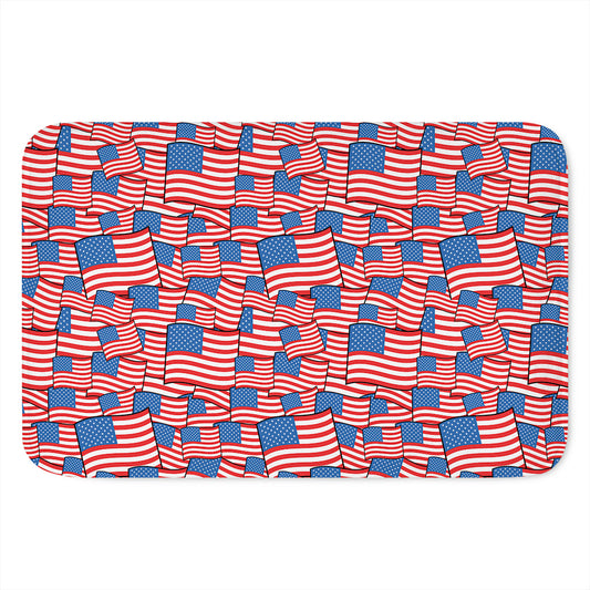 4th of July USA Flag Pattern Print Indoor Door Mat