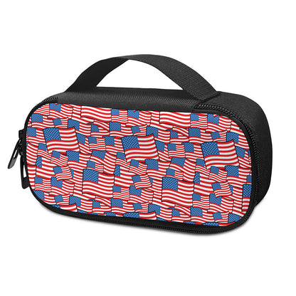 4th of July USA Flag Pattern Print Insulin Cooler Travel Case