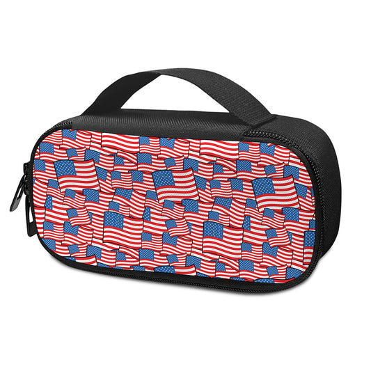 4th of July USA Flag Pattern Print Insulin Cooler Travel Case