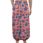 4th of July USA Flag Pattern Print Lantern Pants