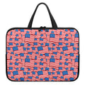 4th of July USA Flag Pattern Print Laptop Sleeve With Handle
