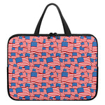 4th of July USA Flag Pattern Print Laptop Sleeve With Handle