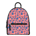 4th of July USA Flag Pattern Print Leather Backpack