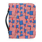 4th of July USA Flag Pattern Print Leather Bible Cover