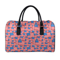 4th of July USA Flag Pattern Print Leather Duffel Bag
