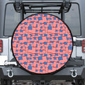 4th of July USA Flag Pattern Print Leather Spare Tire Cover