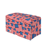 4th of July USA Flag Pattern Print Leather Tissue Box Cover