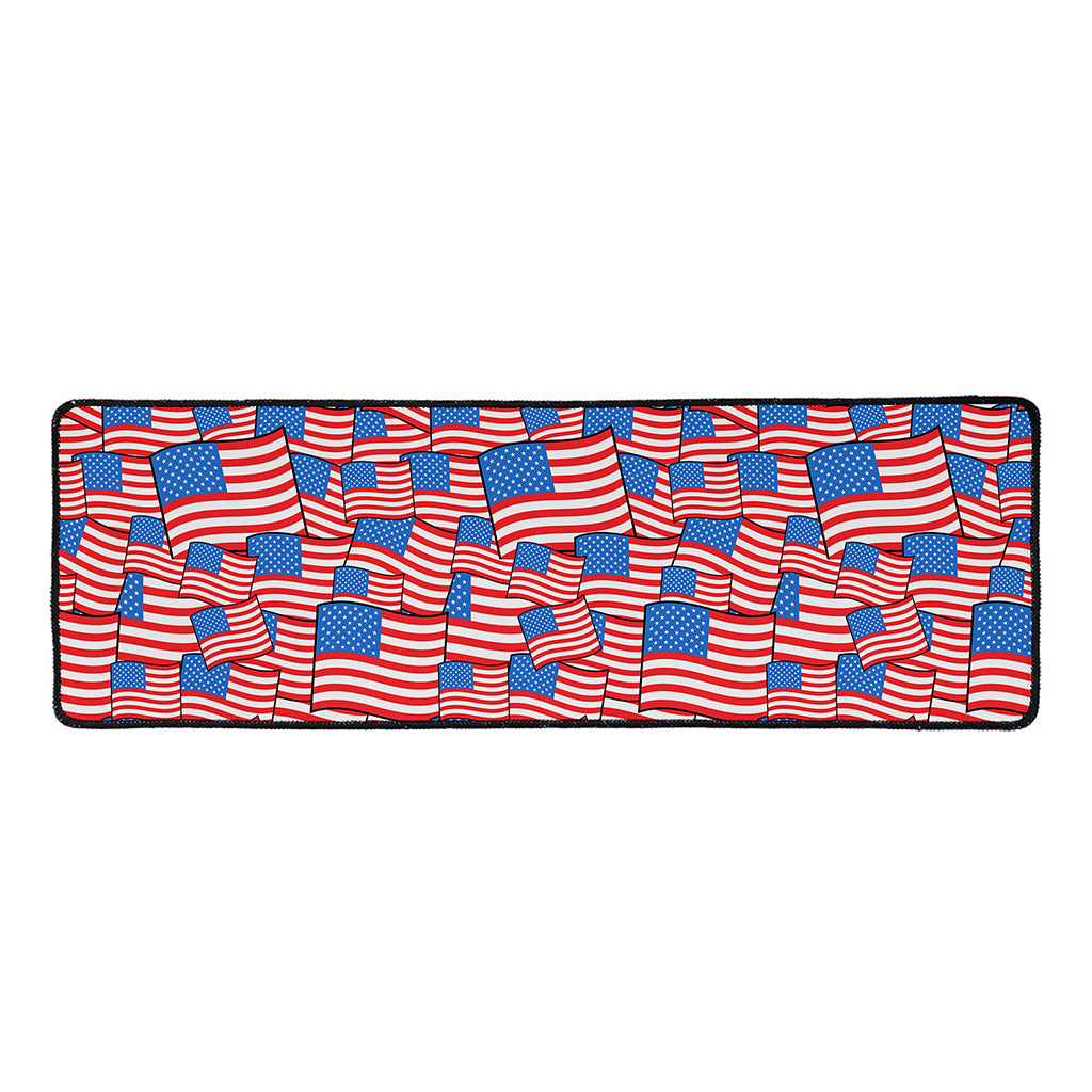 4th of July USA Flag Pattern Print Long Kitchen Mat