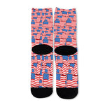 4th of July USA Flag Pattern Print Long Socks