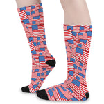4th of July USA Flag Pattern Print Long Socks