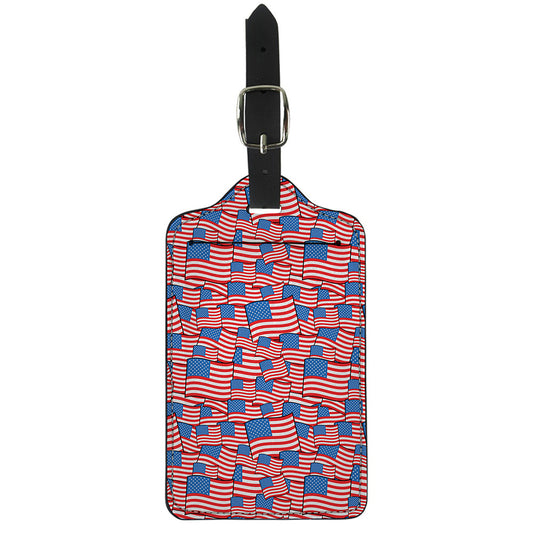 4th of July USA Flag Pattern Print Luggage Tag
