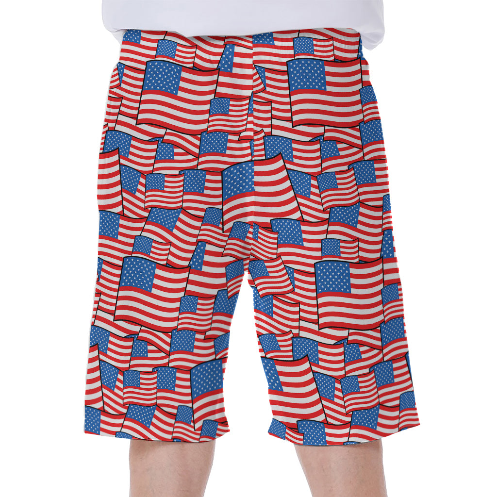 4th of July USA Flag Pattern Print Men's Beach Shorts