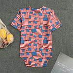 4th of July USA Flag Pattern Print Men's Bodysuit