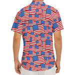 4th of July USA Flag Pattern Print Men's Deep V-Neck Shirt