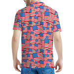 4th of July USA Flag Pattern Print Men's Polo Shirt