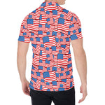 4th of July USA Flag Pattern Print Men's Shirt