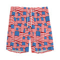 4th of July USA Flag Pattern Print Men's Athletic Shorts
