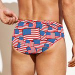 4th of July USA Flag Pattern Print Men's Swim Briefs