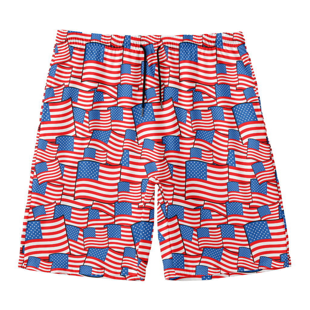 4th of July USA Flag Pattern Print Men's Swim Trunks
