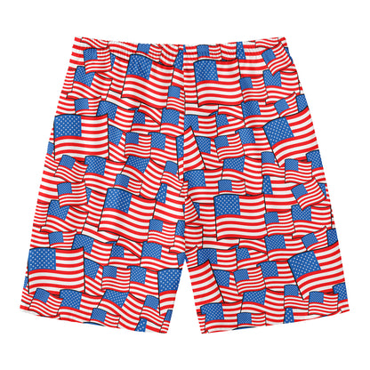 4th of July USA Flag Pattern Print Men's Swim Trunks