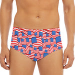 4th of July USA Flag Pattern Print Men's Triangle Swim Briefs
