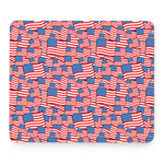 4th of July USA Flag Pattern Print Mouse Pad