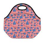 4th of July USA Flag Pattern Print Neoprene Lunch Bag
