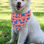 4th of July USA Flag Pattern Print Over The Collar Dog Bandana
