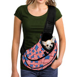 4th of July USA Flag Pattern Print Pet Sling Carrier