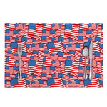 4th of July USA Flag Pattern Print Placemat