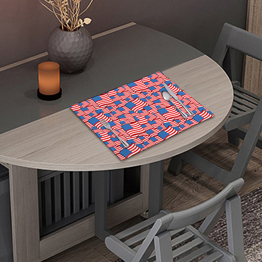 4th of July USA Flag Pattern Print Placemat