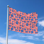 4th of July USA Flag Pattern Print Polyester Flag