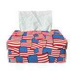 4th of July USA Flag Pattern Print Rectangle Tissue Box Cover