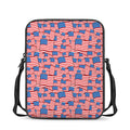 4th of July USA Flag Pattern Print Rectangular Crossbody Bag