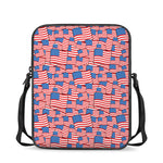 4th of July USA Flag Pattern Print Rectangular Crossbody Bag