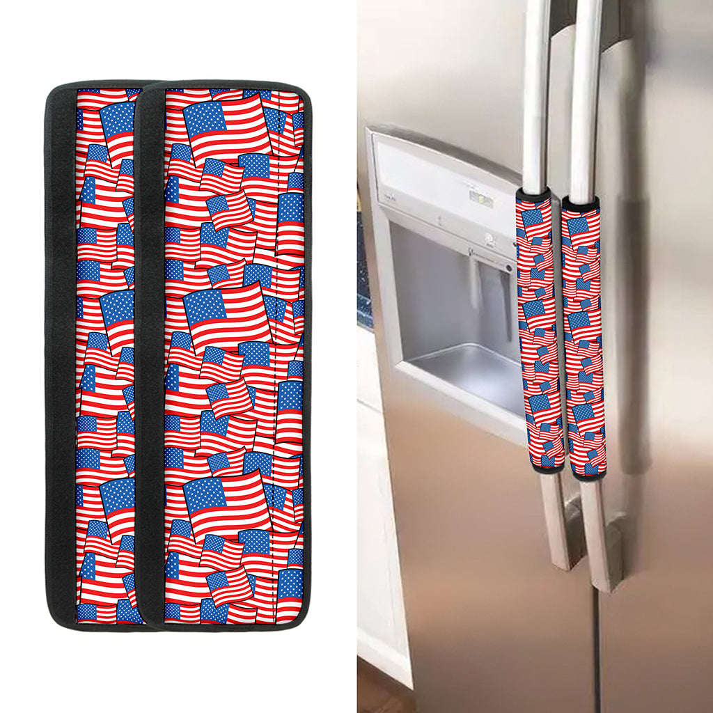 4th of July USA Flag Pattern Print Refrigerator Handle Covers