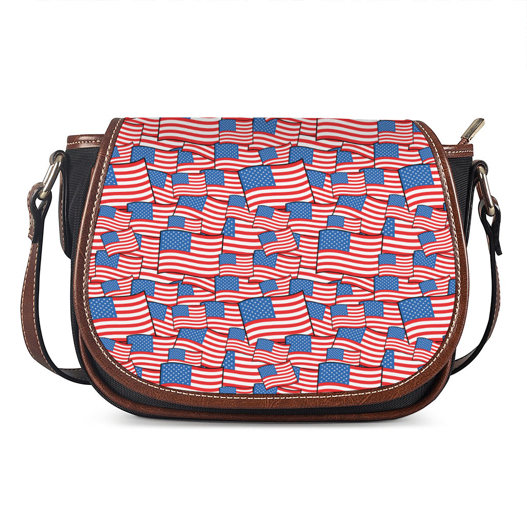 4th of July USA Flag Pattern Print Saddle Bag