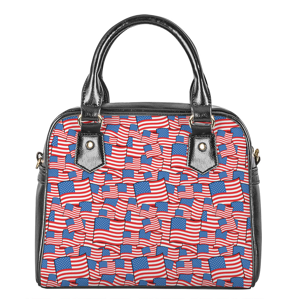 4th of July USA Flag Pattern Print Shoulder Handbag