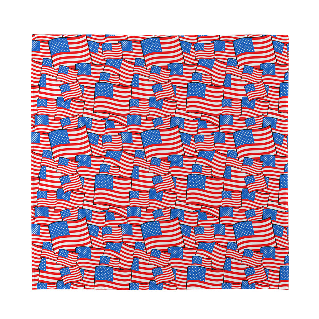 4th of July USA Flag Pattern Print Silk Bandana