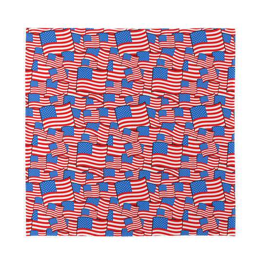 4th of July USA Flag Pattern Print Silk Bandana