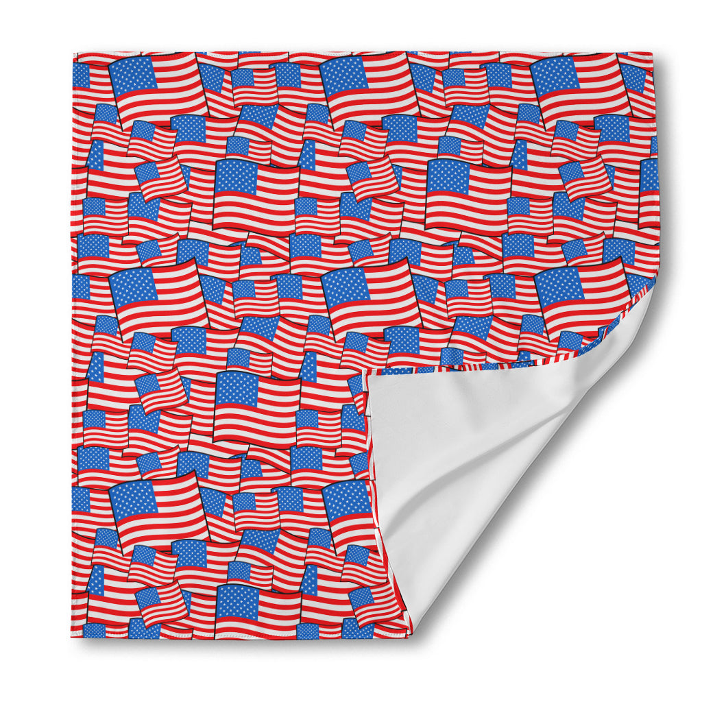 4th of July USA Flag Pattern Print Silk Bandana
