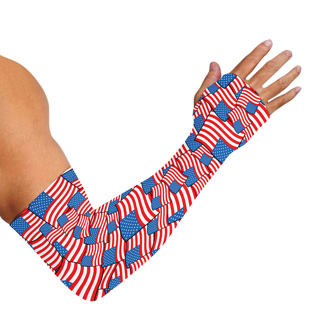 4th of July USA Flag Pattern Print Sun Protection Arm Sleeves