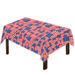 4th of July USA Flag Pattern Print Tablecloth