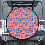 4th of July USA Flag Pattern Print Tire Cover