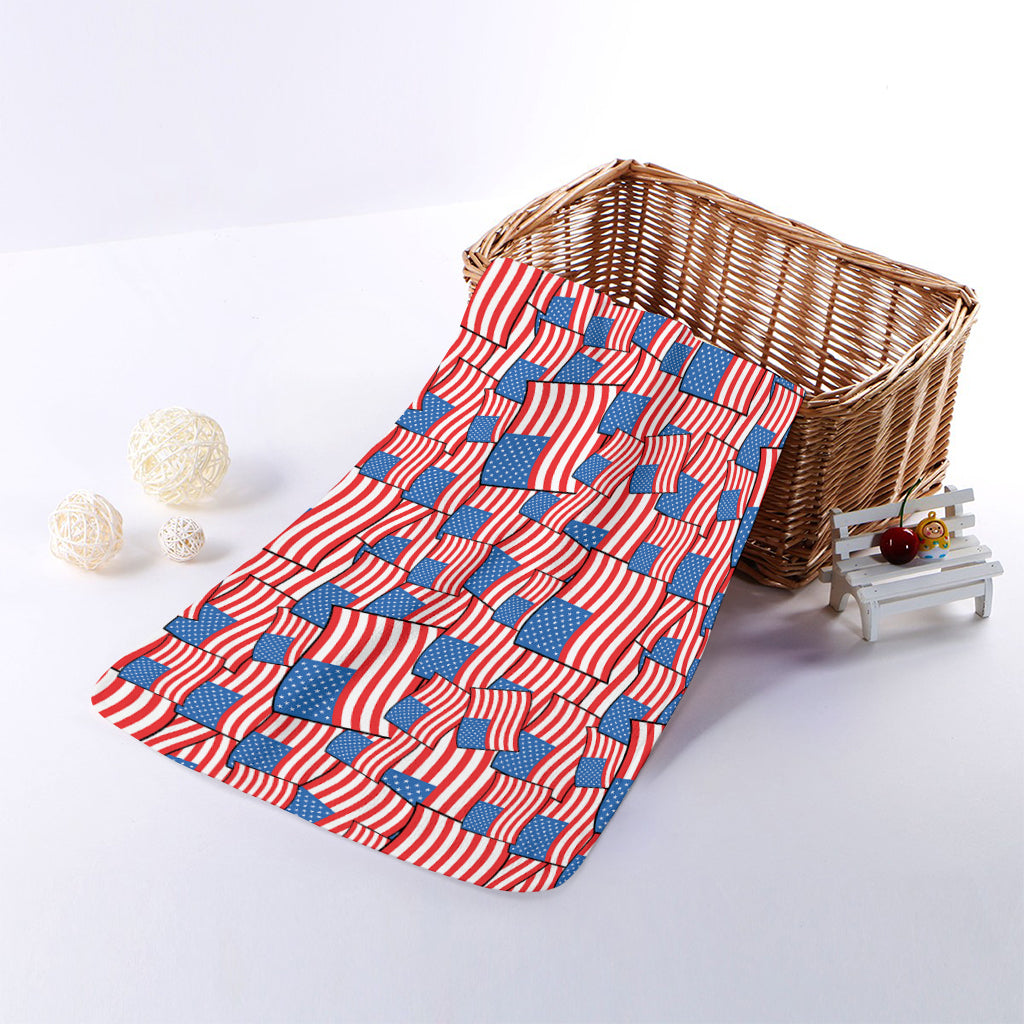4th of July USA Flag Pattern Print Towel